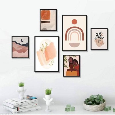 File ảnh File tranh treo bộ 6 tấm tối giản Minimalist Art TT3104 (gốc) in biển hiệu