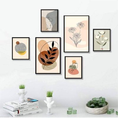 File ảnh File tranh treo bộ 6 tấm tối giản Minimalist Art TT3126 (gốc) in Hiflex