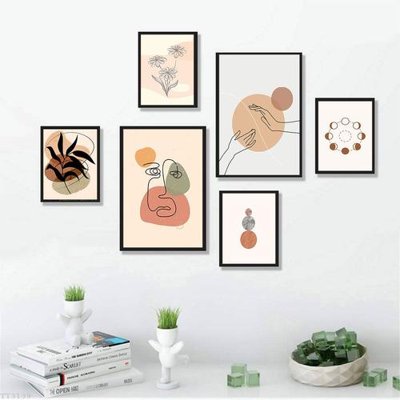 File ảnh File tranh treo bộ 6 tấm tối giản Minimalist Art TT3139 (gốc) in Hiflex