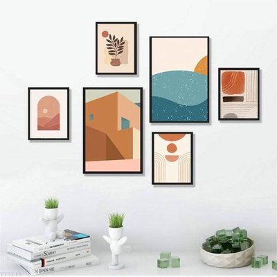 File tranh File tranh treo bộ 6 tấm tối giản Minimalist Art TT3140 (ảnh gốc) độ nét vượt trội