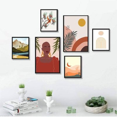 File gốc File tranh treo bộ 6 tấm tối giản Minimalist Art TT3159 (trang trí) phòng trẻ em