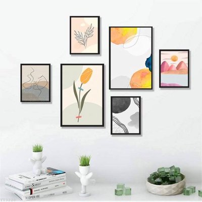Tải file File tranh treo bộ 6 tấm tối giản Minimalist Art TT3220 (gốc) chủ đề tâm linh