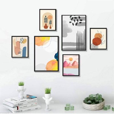 File tranh File tranh treo bộ 6 tấm tối giản Minimalist Art TT3224 (gốc) chủ đề thành phố