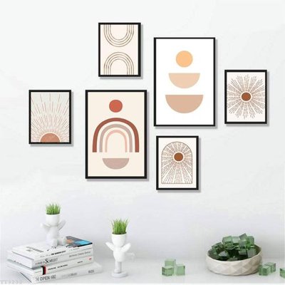 Tải file File tranh treo bộ 6 tấm tối giản Minimalist Art TT3232 (gốc) chủ đề hoa sen