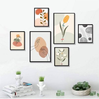 File gốc File tranh treo bộ 6 tấm tối giản Minimalist Art TT3235 (in mica) làm bảng hiệu
