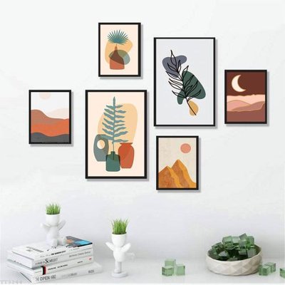 File in ấn chuyên nghiệp File tranh treo bộ 6 tấm tối giản Minimalist Art TT3244 (file gốc)