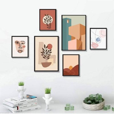 Download file File tranh treo bộ 6 tấm tối giản Minimalist Art TT3258 (gốc) in mica đèn LED