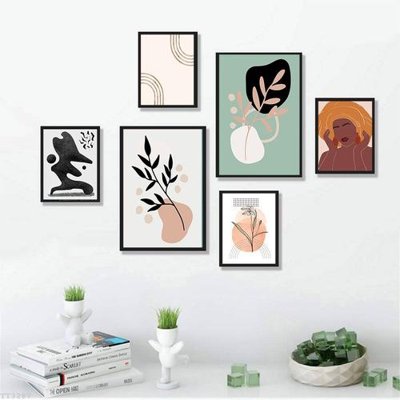 File gốc File tranh treo bộ 6 tấm tối giản Minimalist Art TT3287 (dành cho trang trí nội thất)