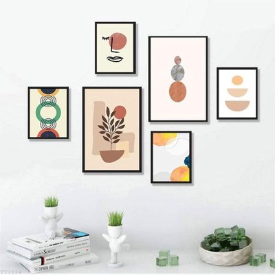 File gốc File tranh treo bộ 6 tấm tối giản Minimalist Art TT3314 (cho in UV) siêu nét