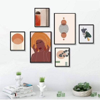 File gốc File tranh treo bộ 6 tấm tối giản Minimalist Art TT3345 (phong cách) tối giản