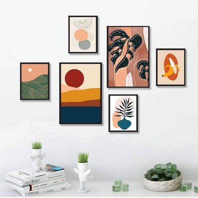 File tranh gốc File tranh treo bộ 6 tấm tối giản Minimalist Art TT3375 (sắc nét từng chi tiết)