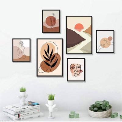 File gốc File tranh treo bộ 6 tấm tối giản Minimalist Art TT3376 (dành cho quảng cáo)