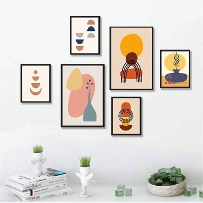 Cung cấp file tranh gốc File tranh treo bộ 6 tấm tối giản Minimalist Art TT3383 độc quyền