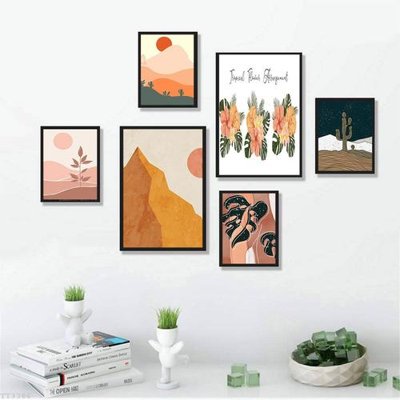 File ảnh File tranh treo bộ 6 tấm tối giản Minimalist Art TT3386 (gốc) trang trí khách sạn