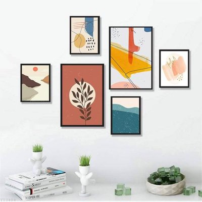 File gốc File tranh treo bộ 6 tấm tối giản Minimalist Art TT3404 (cho in 3D) độc đáo