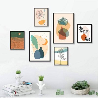 File PSD File tranh treo bộ 6 tấm tối giản Minimalist Art TT3418 (gốc) tách lớp chi tiết
