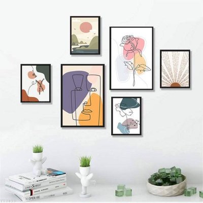 File gốc File tranh treo bộ 6 tấm tối giản Minimalist Art TT3433 (thiết kế) độc quyền