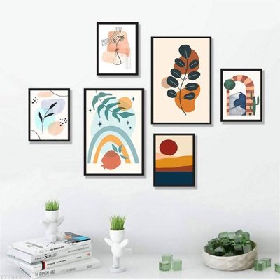 Download file tranh PSD File tranh treo bộ 6 tấm tối giản Minimalist Art TT3443 để chỉnh sửa