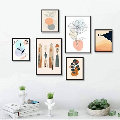 File ảnh File tranh treo bộ 6 tấm tối giản Minimalist Art TT3459 (gốc) in decal dán tường
