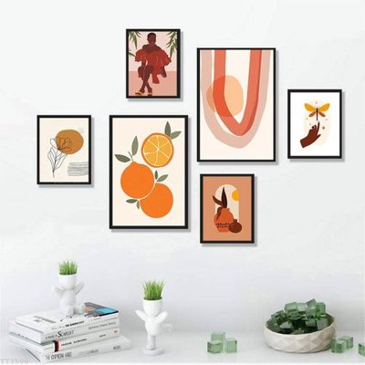 File PSD in ấn File tranh treo bộ 6 tấm tối giản Minimalist Art TT3500 (chất lượng cao)