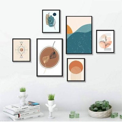 File gốc File tranh treo bộ 6 tấm tối giản Minimalist Art TT3505 (trang trí) phòng ngủ