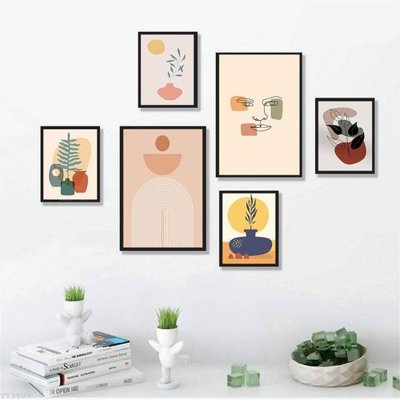 File PSD File tranh treo bộ 6 tấm tối giản Minimalist Art TT3509 (gốc) nhiều lớp (multi-layer)