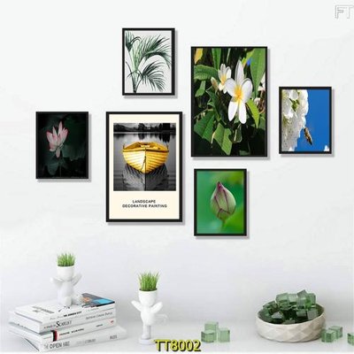 File in trần File tranh bộ 6 tấm TT80002 (file gốc) hoa văn 3D