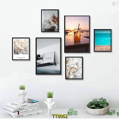 File tranh gốc File tranh bộ 6 tấm TT80062 (bản quyền) file PSD