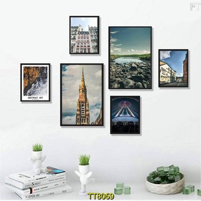 File tranh PSD File tranh bộ 6 tấm TT80069 chất lượng cao