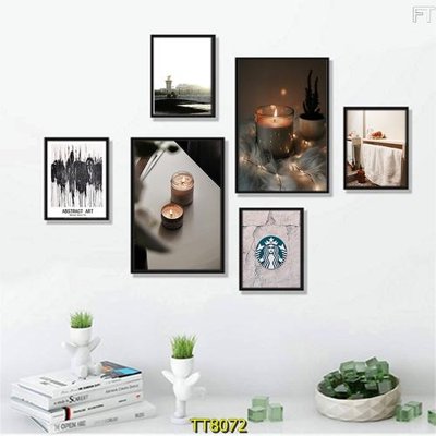 File PSD File tranh bộ 6 tấm TT80072 (gốc) cho designer