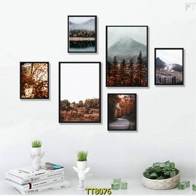 File gốc File tranh bộ 6 tấm TT80076 (trang trí) phòng ngủ