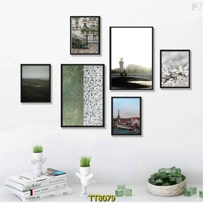 File ảnh File tranh bộ 6 tấm TT80079 (gốc) cho trang trí nội thất