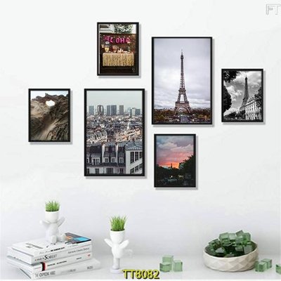 File gốc File tranh bộ 6 tấm TT80082 (in mica) trang trí