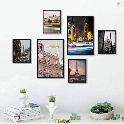 File tranh File tranh bộ 6 tấm TT80090 (file gốc) chủ đề phong thủy