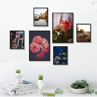 File gốc File tranh bộ 6 tấm TT80093 (in mica) trang trí