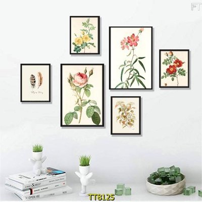 Tải file File tranh bộ 6 tấm TT80125 (gốc) in tranh tráng gương