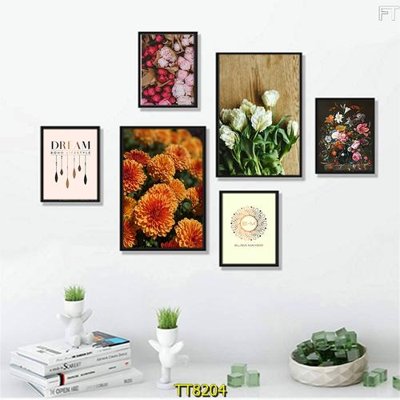 File tranh gốc PSD File tranh bộ 6 tấm TT80204 còn nguyên layer