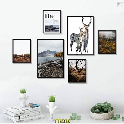 File tranh gốc in trần nhà File tranh bộ 6 tấm TT80216 3D