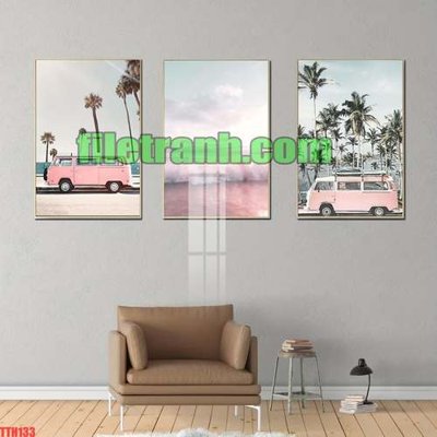 Tải file gốc in lụa File gốc in bộ tranh decor treo tráng gương canvas TTH133 siêu nét