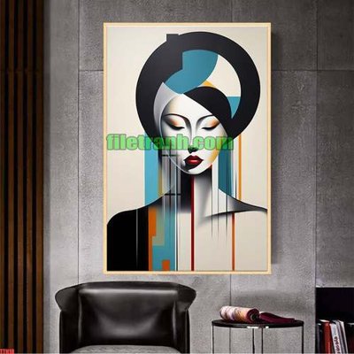 Tải file File gốc in bộ tranh decor treo tráng gương canvas TTH18 (gốc) in ấn ngay lập tức