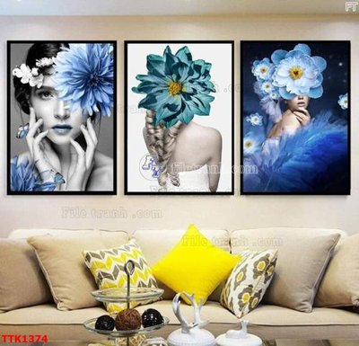 File gốc File bộ tranh treo tường decor TTK1374 (chuẩn màu) cho in offset