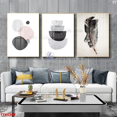 File tranh in trần 3D File bộ tranh treo tường decor TTK1397 (ảnh gốc)