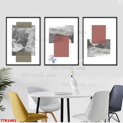 File gốc File bộ tranh treo tường decor TTK1401 (thiết kế) độc quyền
