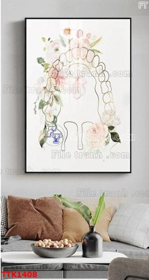 Ảnh gốc File bộ tranh treo tường decor TTK1408 (siêu chi tiết) để in ấn