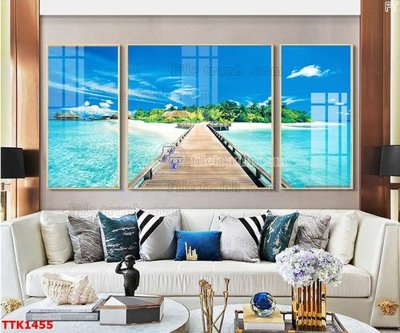 File in trần File bộ tranh treo tường decor TTK1455 (bản gốc) đại dương