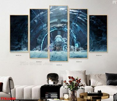 File gốc File bộ tranh treo tường decor TTK1480 (PNG) nền trong suốt