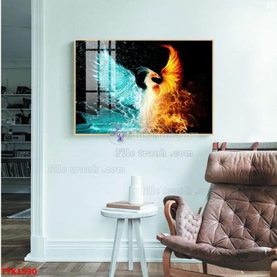 File gốc File bộ tranh treo tường decor TTK1530 (in tráng gương) ốp tường