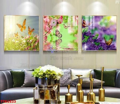 File tranh File bộ tranh treo tường decor TTK1533 (bản gốc) treo tường