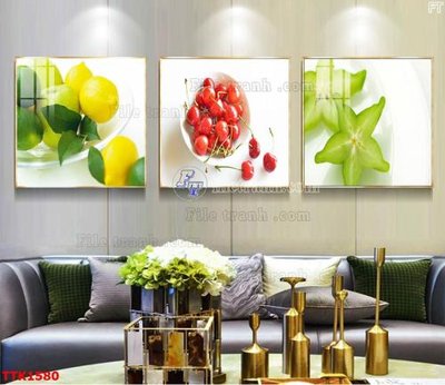 File gốc File bộ tranh treo tường decor TTK1580 (in mica) làm quà tặng