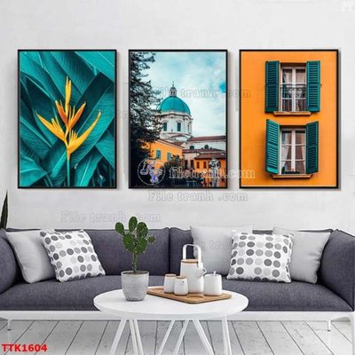 File in ấn File bộ tranh treo tường decor TTK1604 chuyên nghiệp